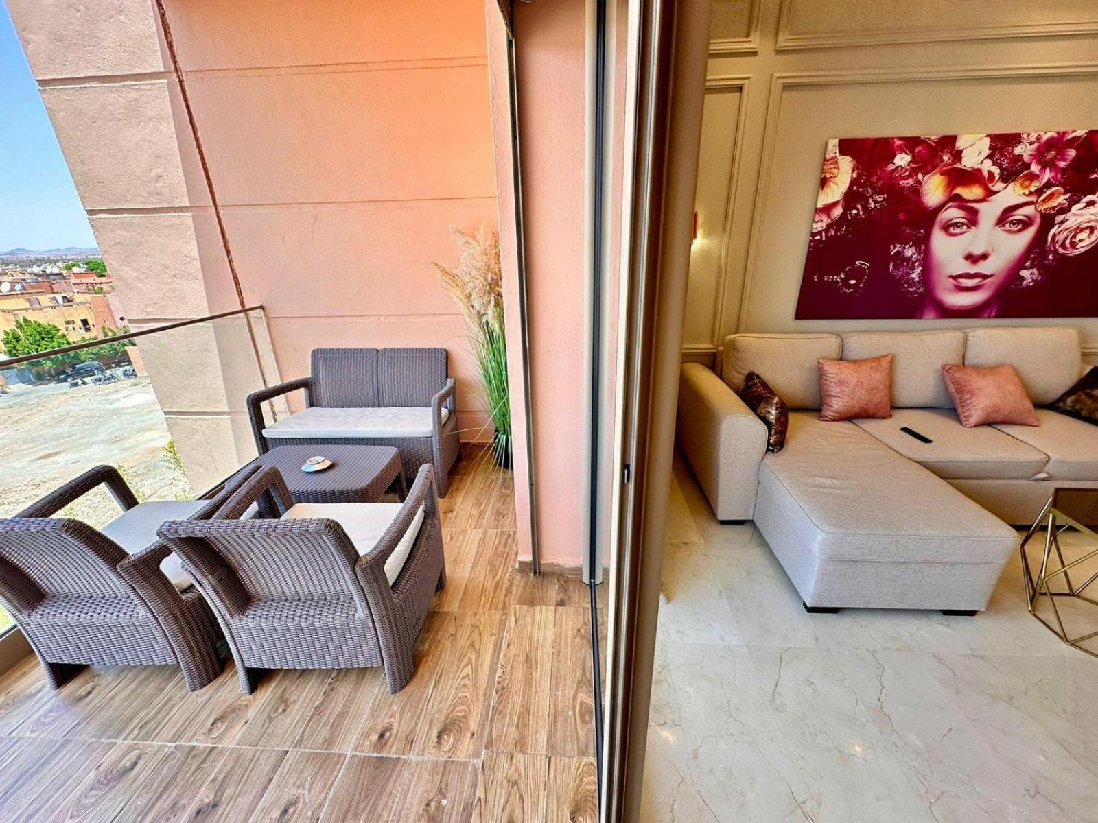Appartement Luxueux Avec Piscine 10 Minutes Du Centre Ville Marraquexe Exterior foto