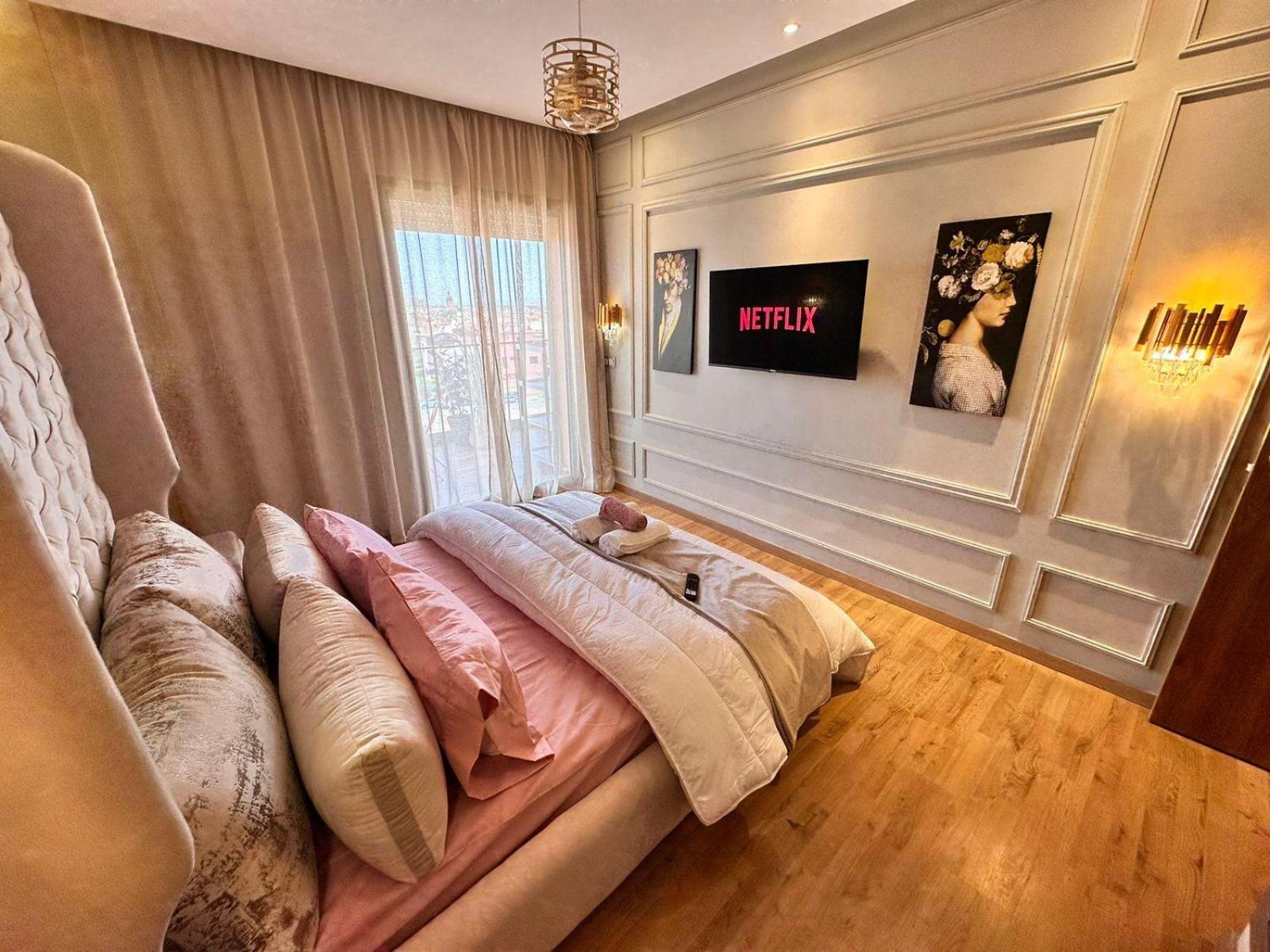 Appartement Luxueux Avec Piscine 10 Minutes Du Centre Ville Marraquexe Exterior foto
